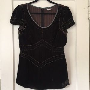 Peruvian Connection velvet shirt size L